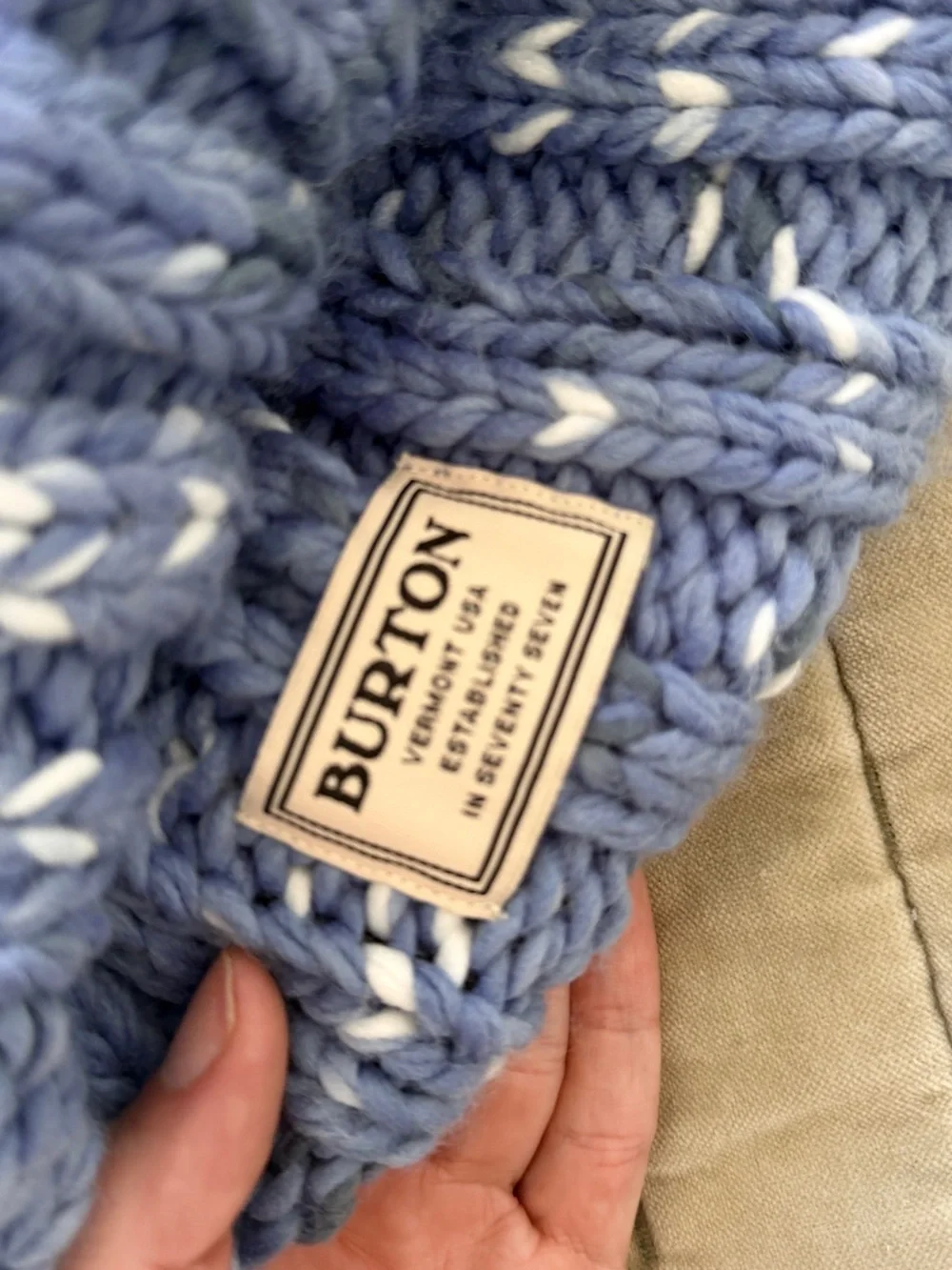 Blue Speckled Knit Beanie - Burton